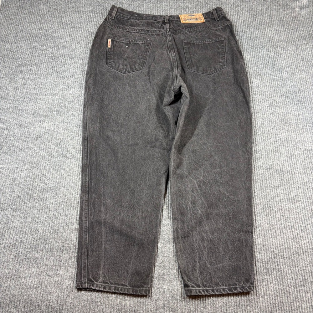 Vintage PS Gitano Jeans Mens 36x26 Black Denim Relaxed Fit Tapered‎ Leg Brazil